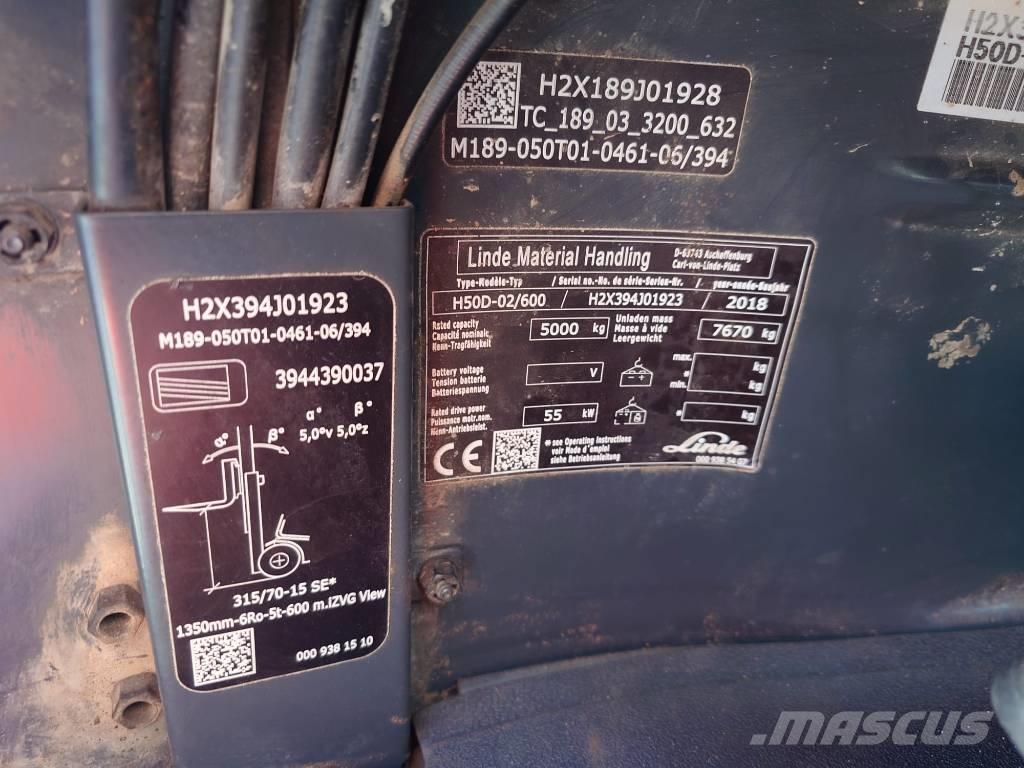 Linde H50D600/394 Дизельные погрузчики