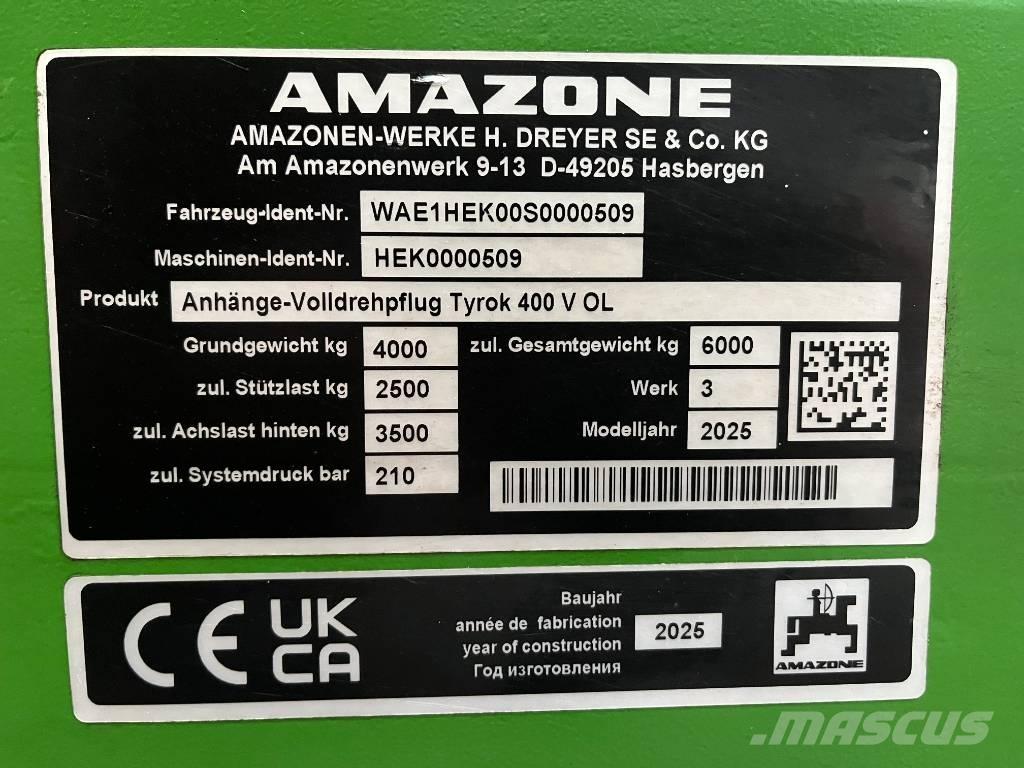 Amazone Tyrok 400 VS Оборотные плуги