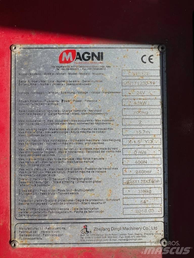 Magni ES 1612 E Ножничные подъемники