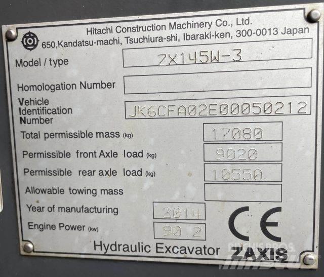 Hitachi ZX 145W-3 Колёсные экскаваторы