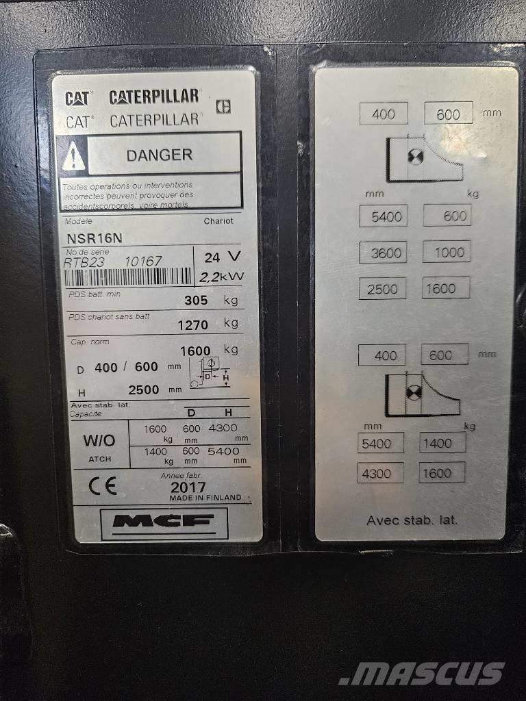 CAT NSR16N (vuokralla) Самоходные электроштабелёры