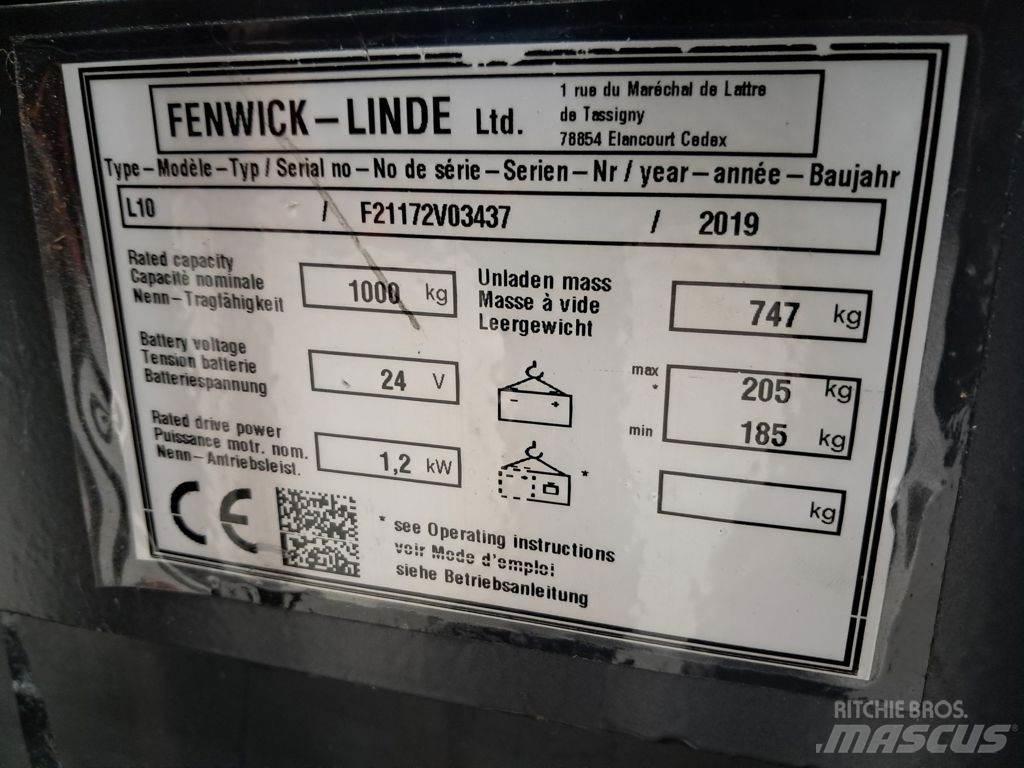 Linde L10 Ручные штабелёры с электроподъёмом
