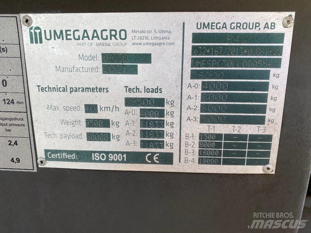 Umega SPC30 Тракторные самосвальные прицепы