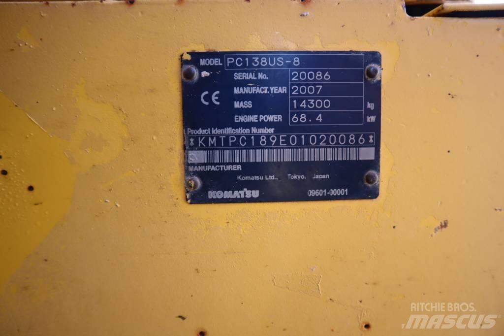 Komatsu PC138US-8 Гусеничные экскаваторы
