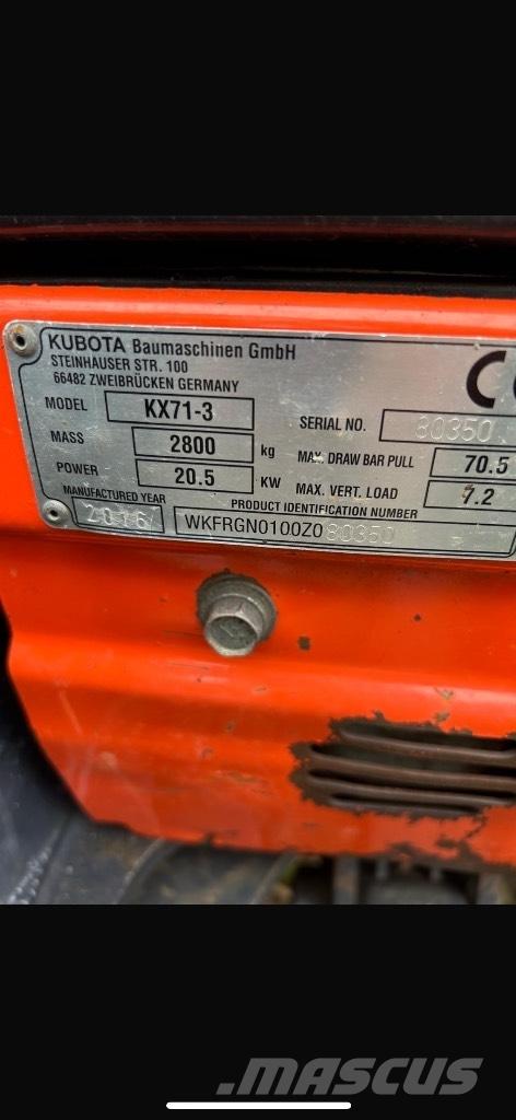 Kubota KX 71-3 Мини-экскаваторы