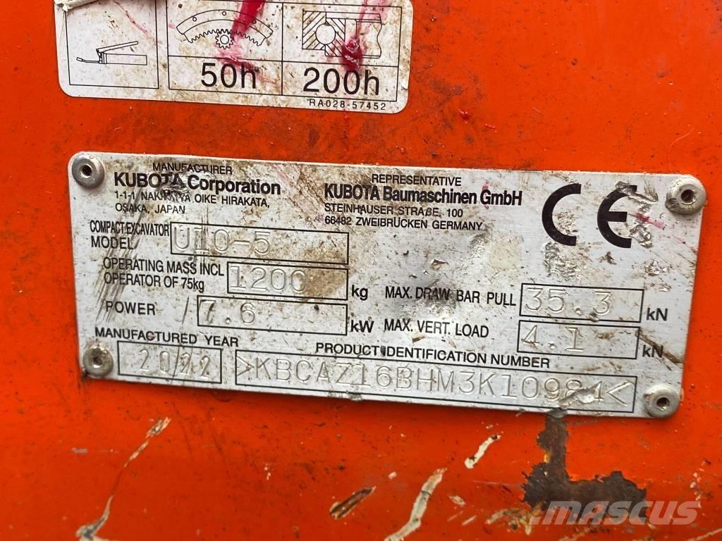 Kubota u10-5 Мини-экскаваторы