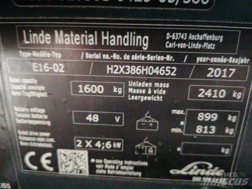 Linde E16-02 Электропогрузчики