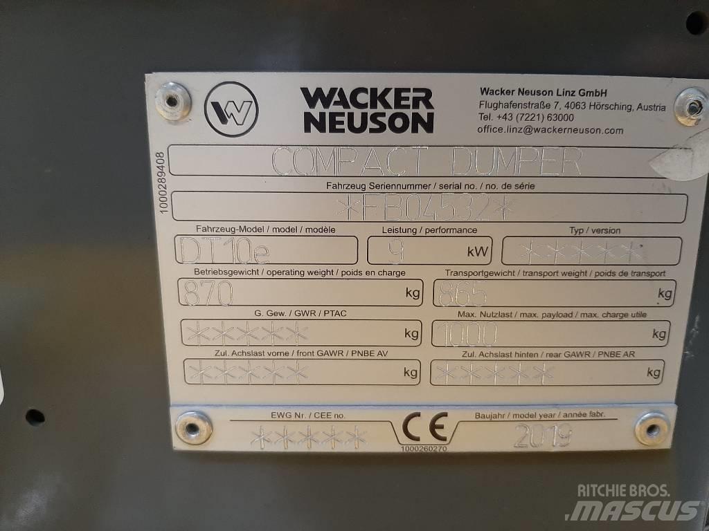Wacker Neuson DT10e Гусеничные самосвалы