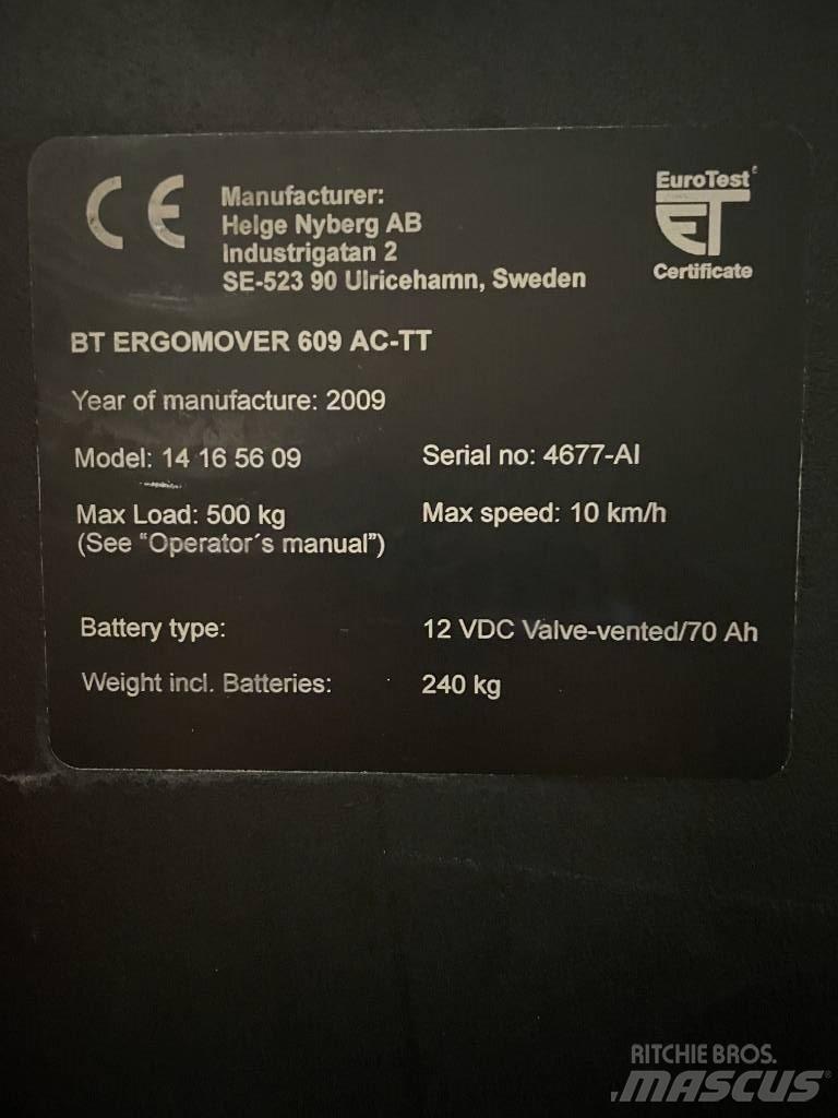 BT 609 AC TT Горизонтальные комплектовщики