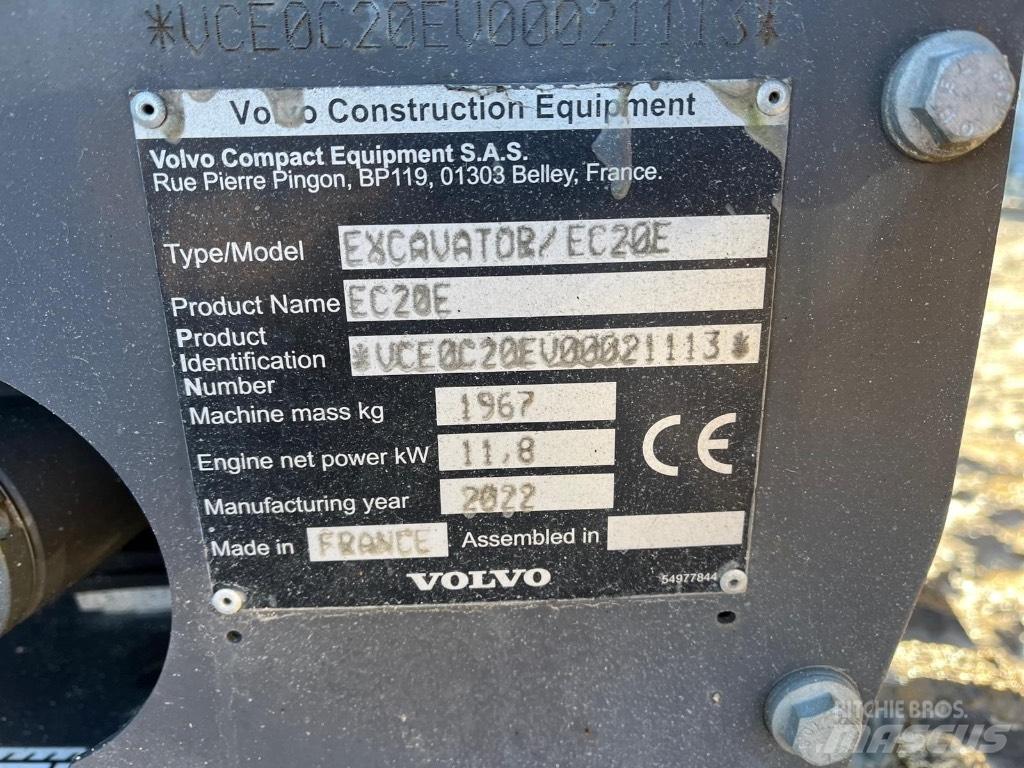Volvo EC 20 E Мини-экскаваторы
