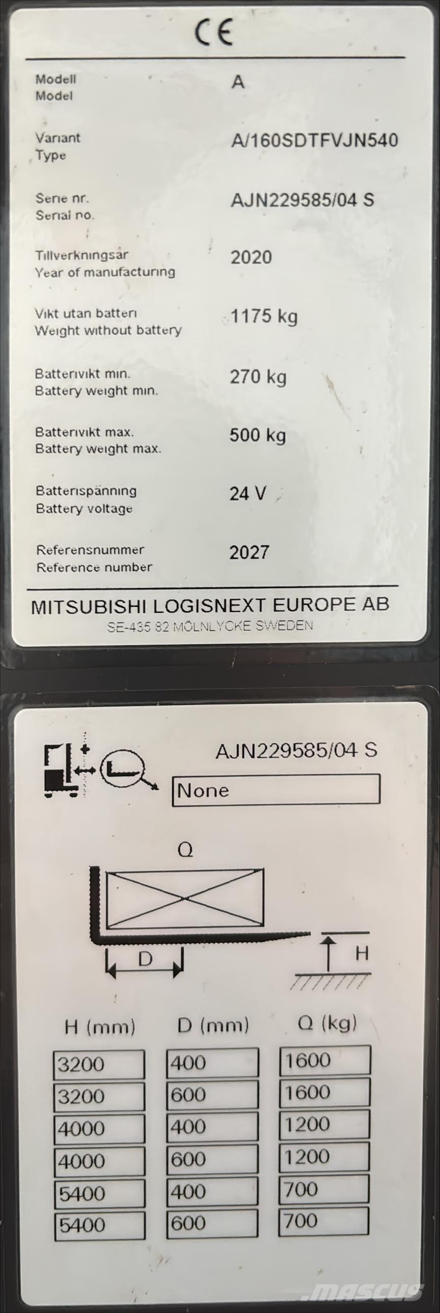 Atlet A160 Самоходные электроштабелёры
