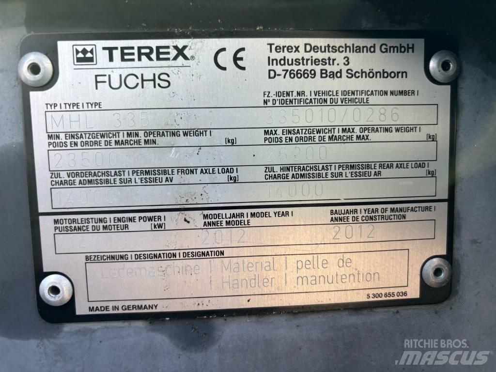 Fuchs MHL 335 Перегружатели металлолома/промышленные погрузчики