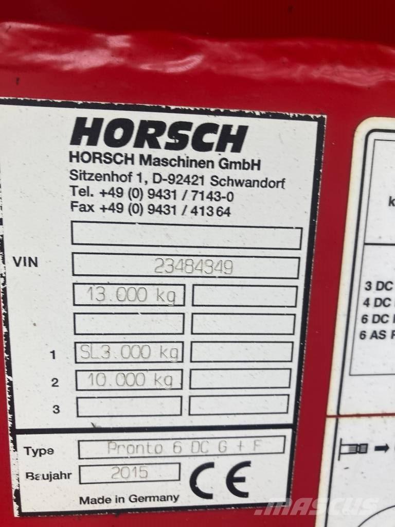 Horsch PRONTO 6DC Комбинированные сеялки