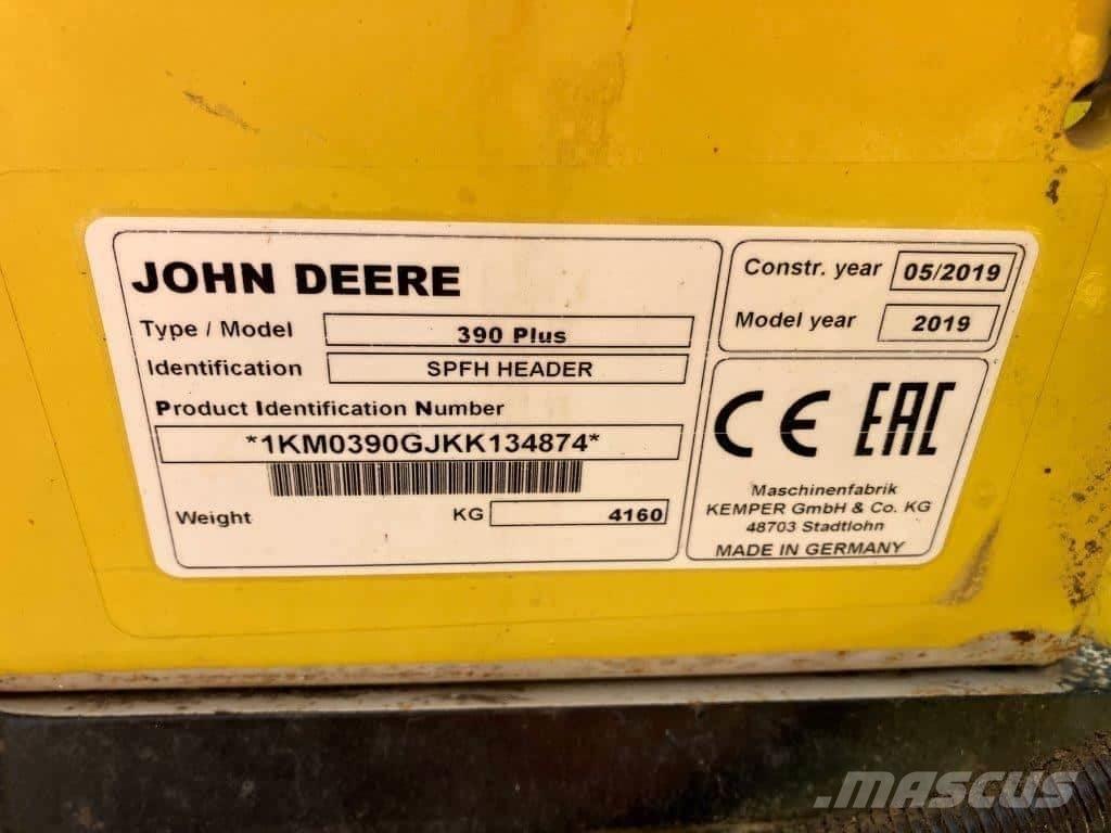 John Deere 390 Plus Самоходные кормоуборочные комбайны