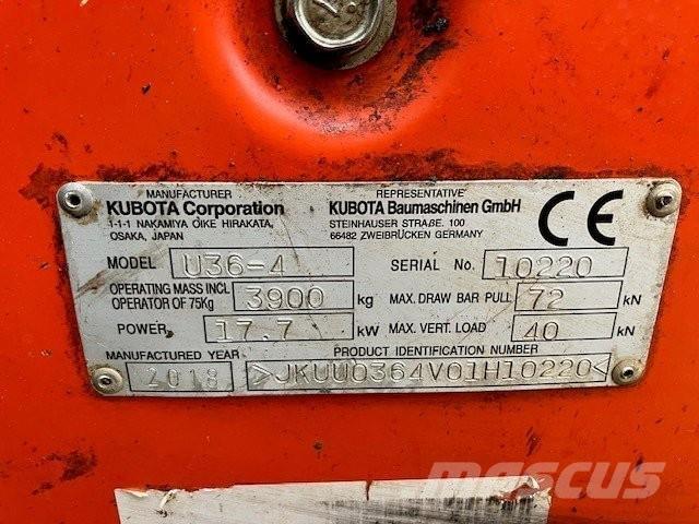 Kubota U36-4 Гусеничные экскаваторы