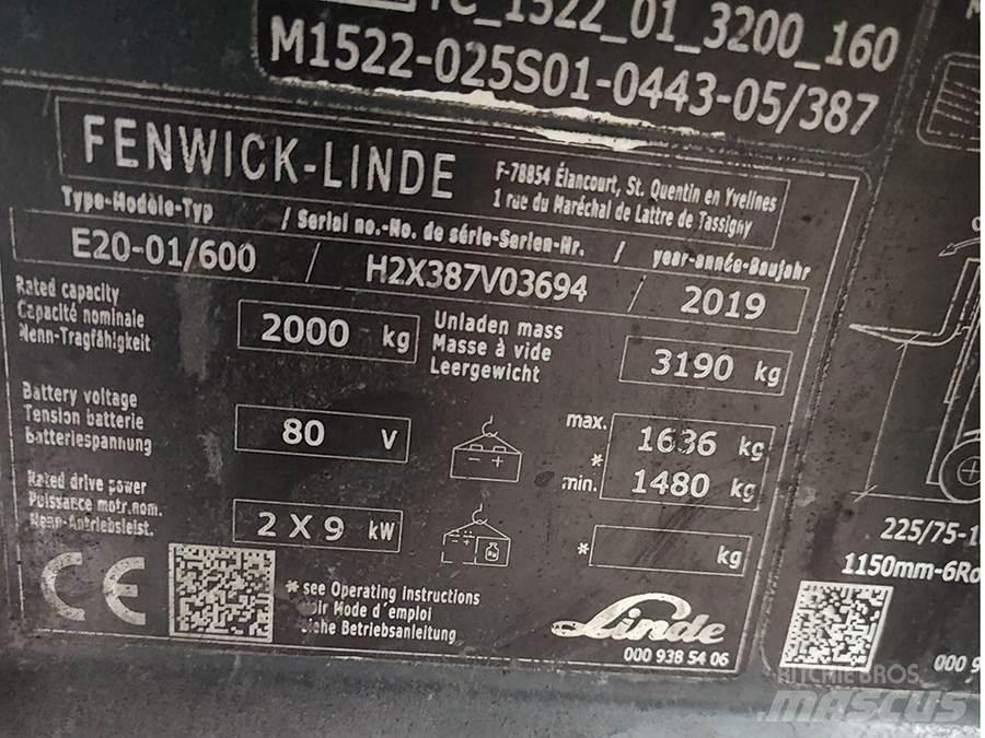 Linde E20-01/600 Электропогрузчики