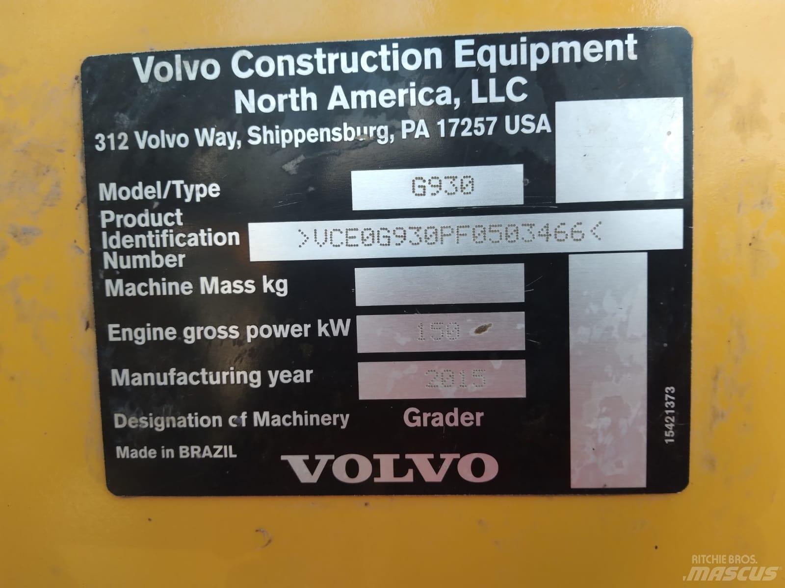 Volvo G 930 Грейдеры