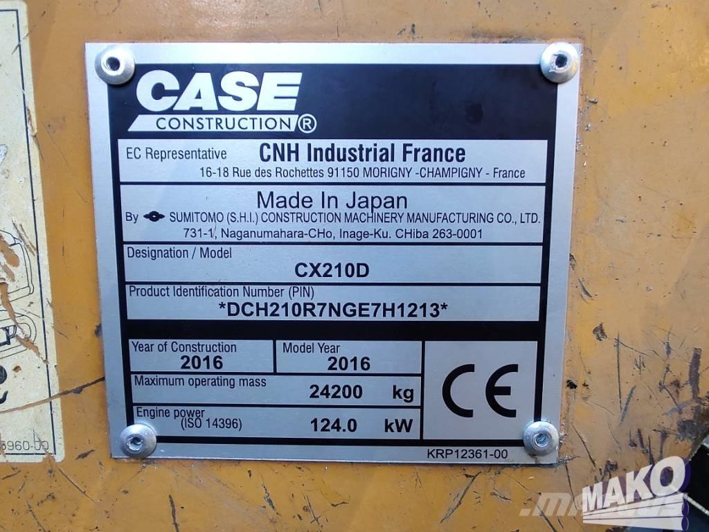 CASE CX 210 D Гусеничные экскаваторы