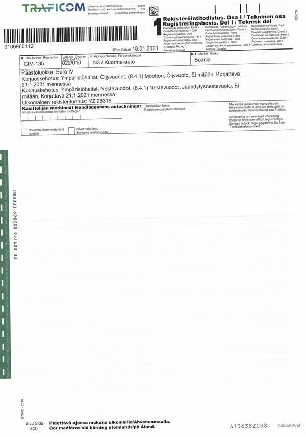 Scania R 620 Седельные тягачи