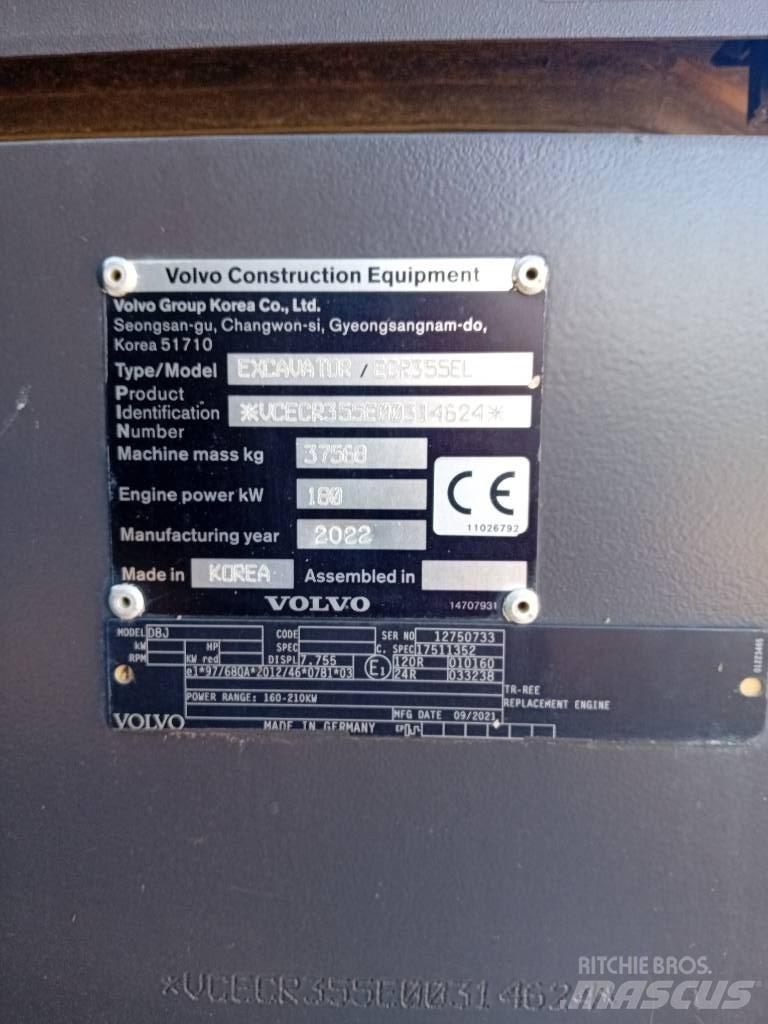 Volvo ECR 355 E Гусеничные экскаваторы