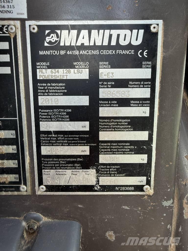 Manitou MLT 634-120 Телескопические погрузчики