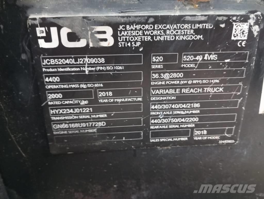 JCB 520-40 Телескопические погрузчики