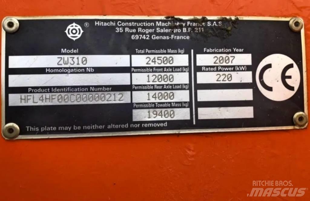 Hitachi ZW 310 Фронтальные погрузчики