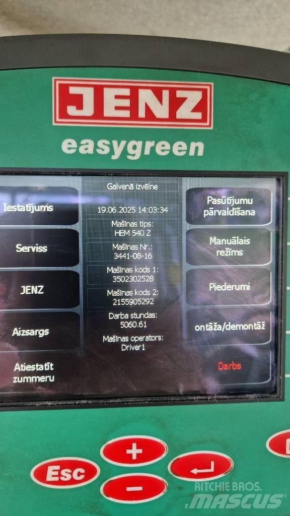 JENZ HEM 540Z Дробилки древесины
