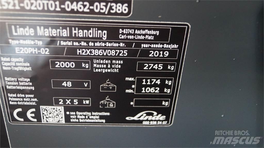 Linde E20PH Электропогрузчики