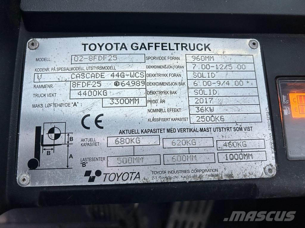 Toyota 02-8 FDF25 Дизельные погрузчики