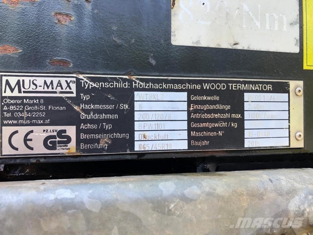Mus-Max WT8XLZ Дробилки древесины