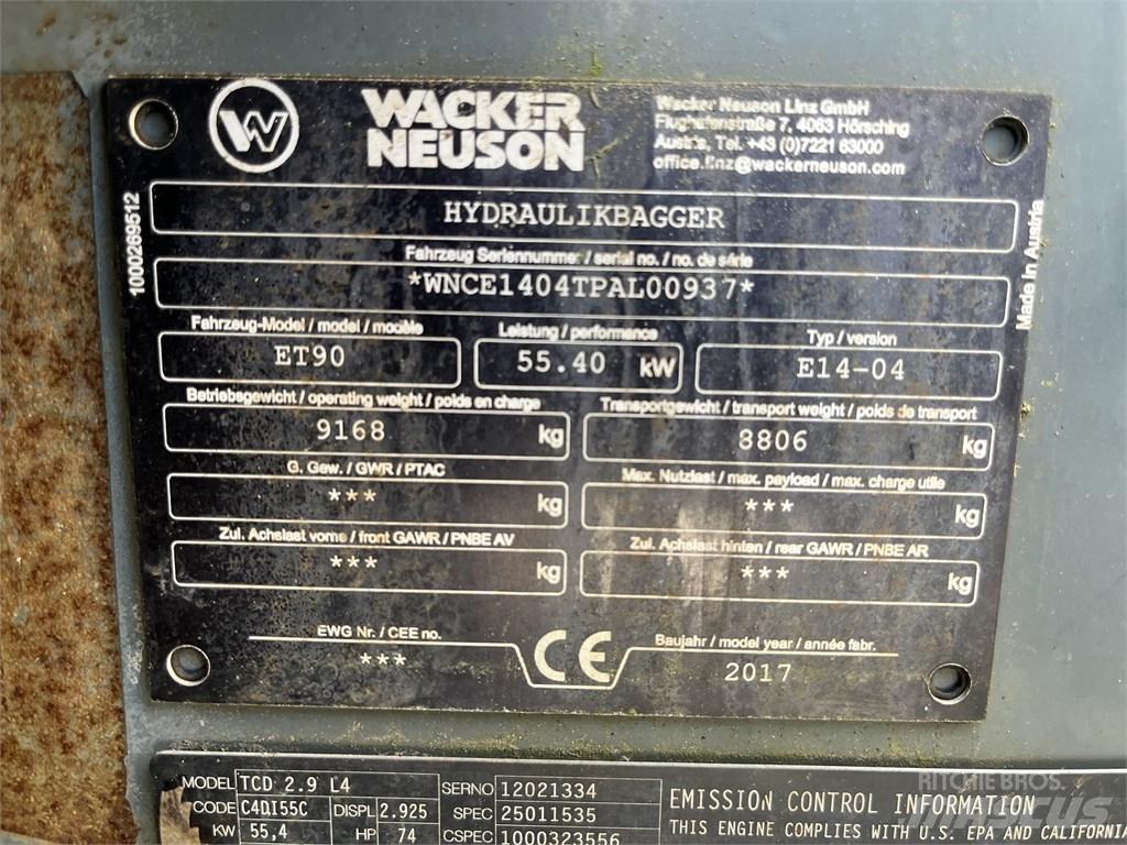 Wacker Neuson ET 90 Малые экскаваторы 7т-12т