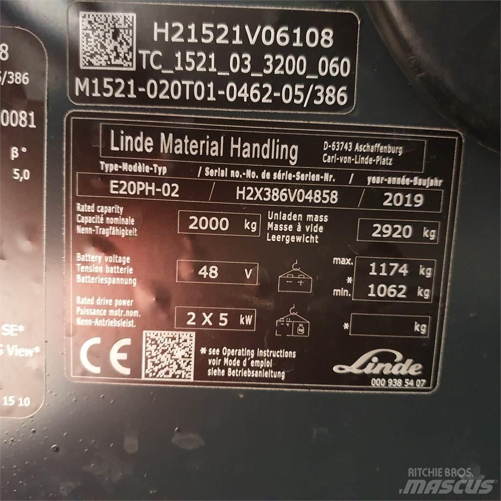 Linde E20PH Электропогрузчики