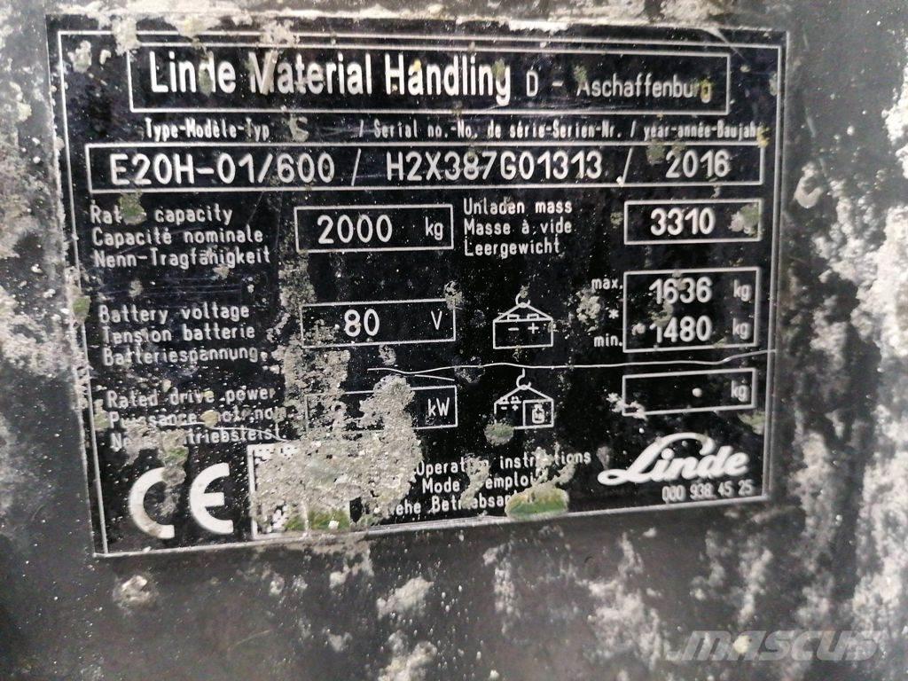 Linde E20H-01/600 Электропогрузчики