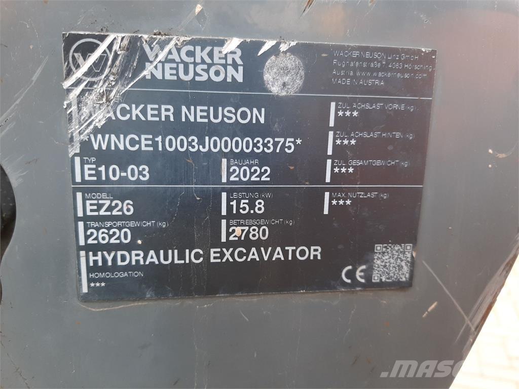 Wacker Neuson EZ26 Гусеничные экскаваторы