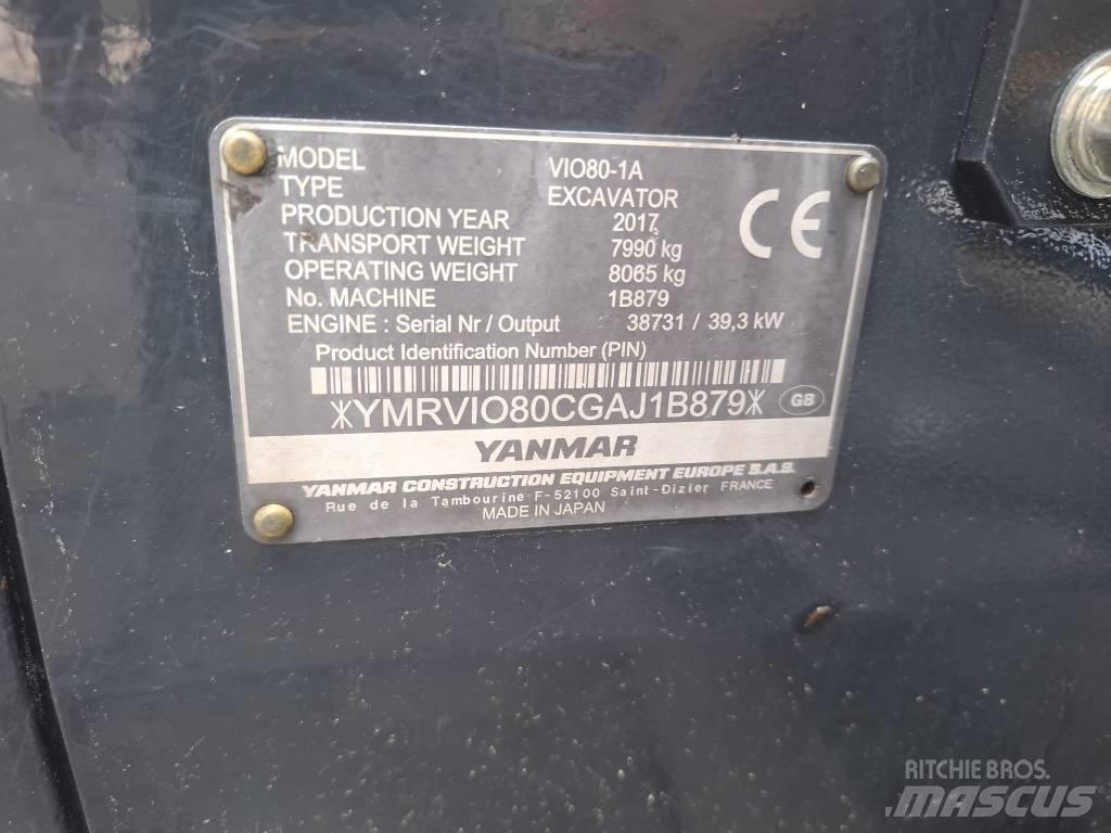 Yanmar Vio 80-1A Малые экскаваторы 7т-12т