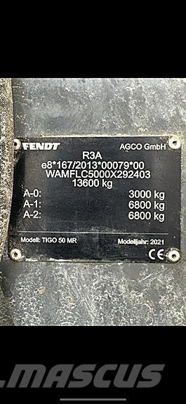 Fendt Tigo 50 MR Обычные тракторные прицепы