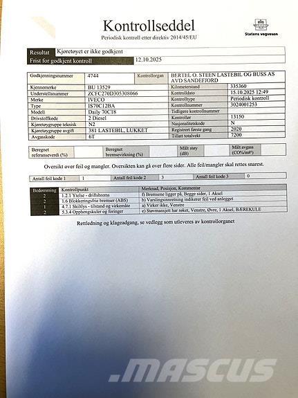 Iveco DAILY 70C18 Грузовики-Фургоны