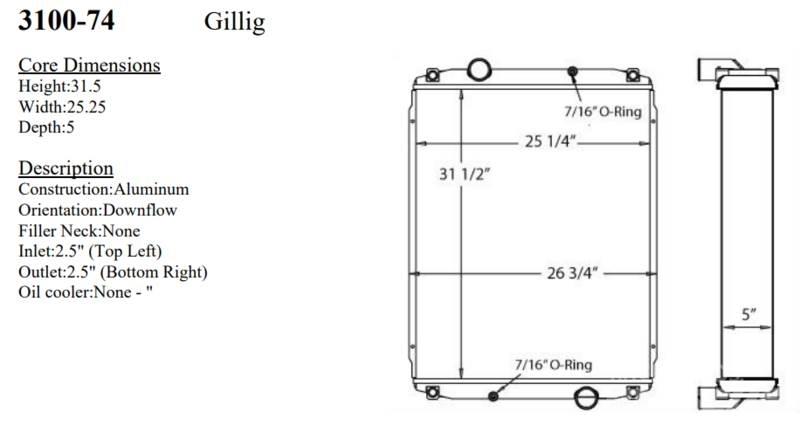 Gillig Bus Радиаторы