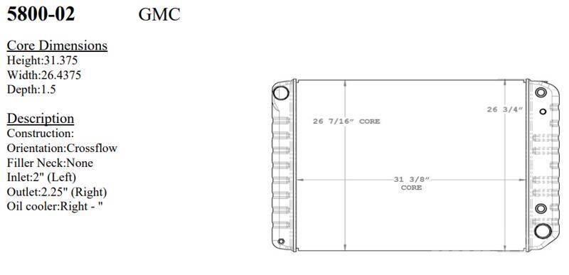 GMC  Радиаторы