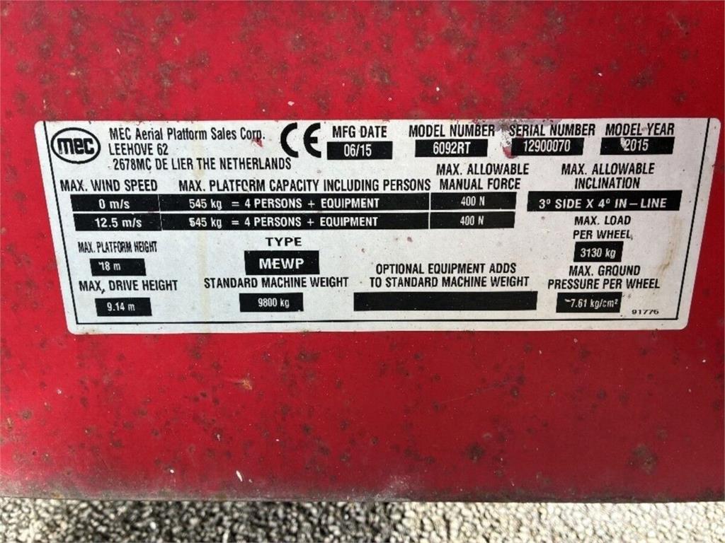 MEC 6092RT Ножничные подъемники