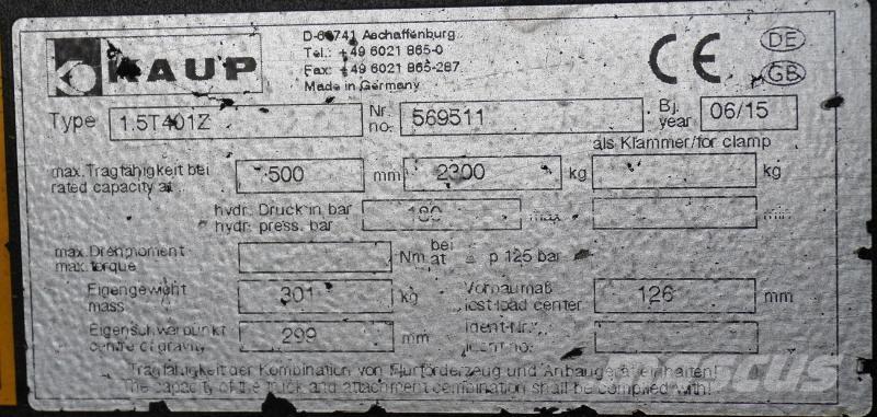 Kaup 1.5T401Z Запчасти для складской техники