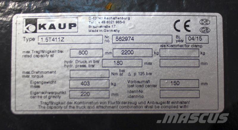 Kaup 1,5T411Z Запчасти для складской техники