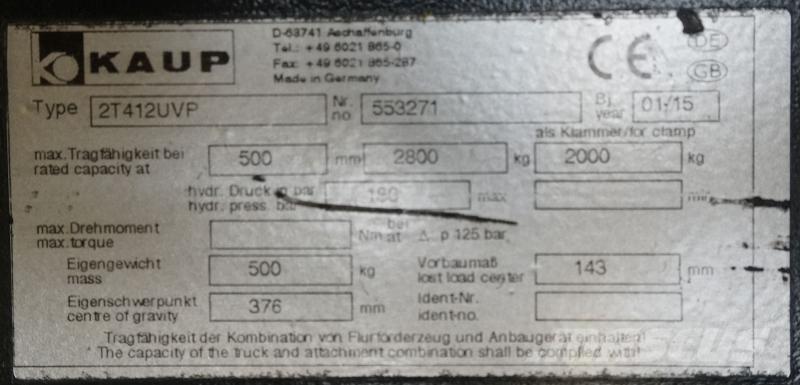 Kaup 2T412UVP Запчасти для складской техники