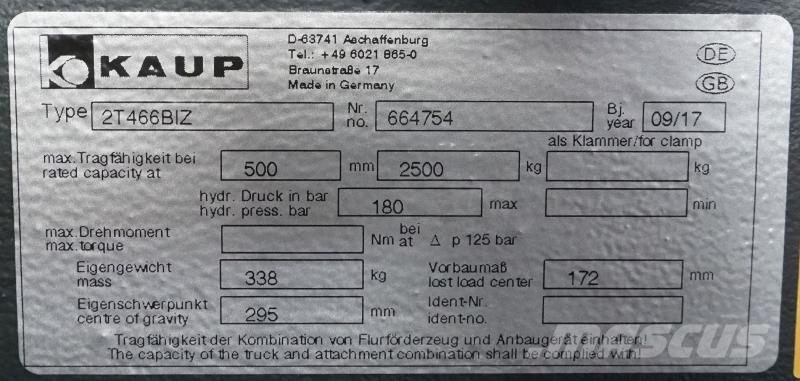 Kaup 2T466BIZ Запчасти для складской техники