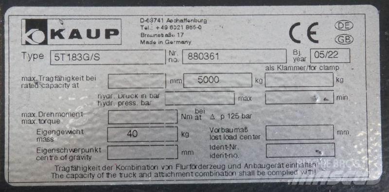 Kaup 5T183G/S Запчасти для складской техники