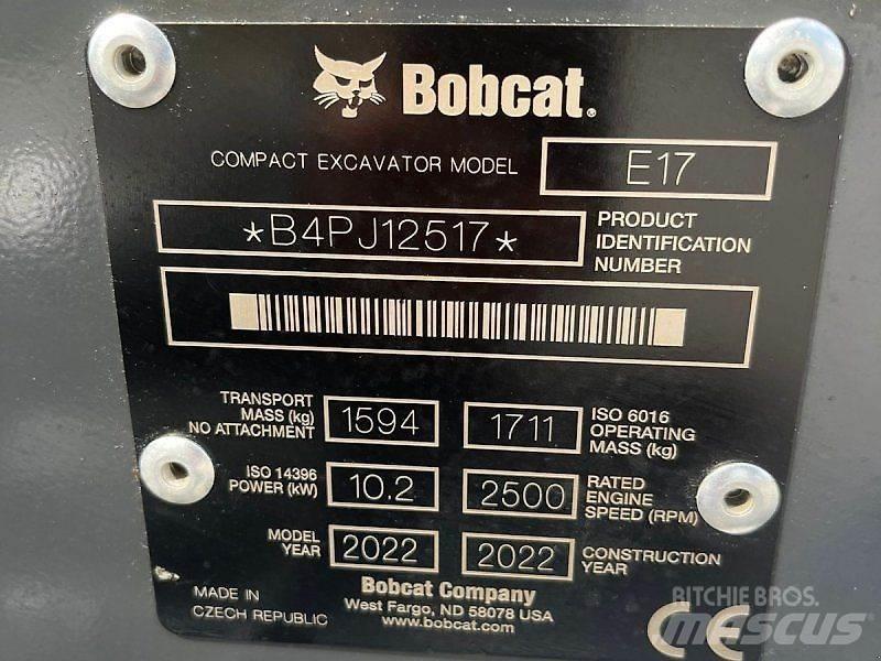 Bobcat E17 Мини-экскаваторы