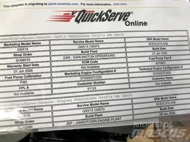 Cummins QSX15 Двигатели