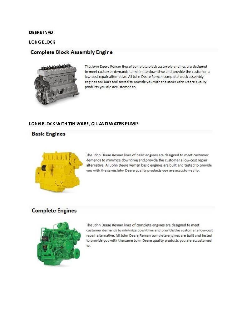 John Deere 4219 Двигатели