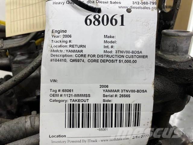 Yanmar 3TNV88-BDSA Двигатели